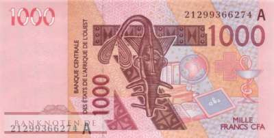 Elfenbeinküste - 1.000  Francs (#115Au_UNC)