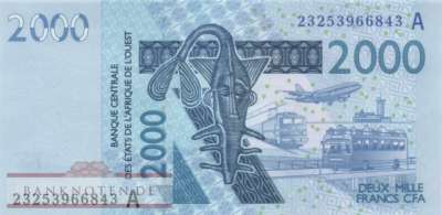 Elfenbeinküste - 2.000  Francs (#116Aw_UNC)