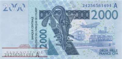 Elfenbeinküste - 2.000  Francs (#116Ax_UNC)
