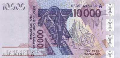 Ivory Coast - 10.000  Francs (#118Aa_UNC)