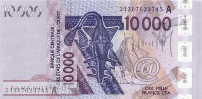 Ivory Coast - 10.000  Francs (#118Au_UNC)