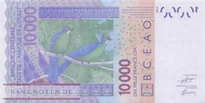 Elfenbeinküste - 10.000  Francs (#118Ay_UNC)