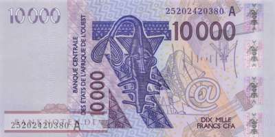 Elfenbeinküste - 10.000  Francs (#118Ay_UNC)