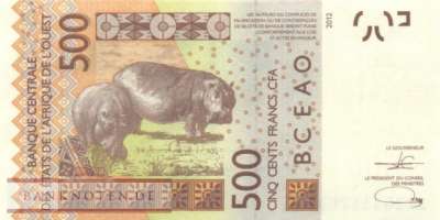 Elfenbeinküste - 500  Francs (#119Ak_UNC)