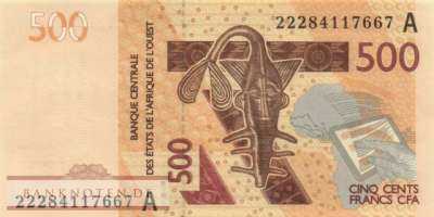 Elfenbeinküste - 500  Francs (#119Ak_UNC)
