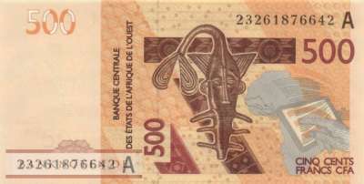 Elfenbeinküste - 500  Francs (#119Al_UNC)