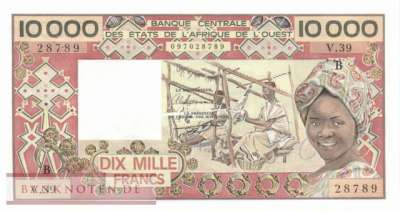 Benin - 10.000  Francs (#209Bi_AU)