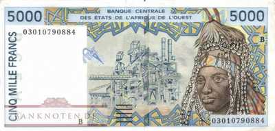 Benin - 5.000  Francs (#213Bm_XF)
