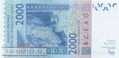 Benin - 2.000  Francs (#216Bb_UNC)