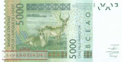 Burkina Faso - 5.000  Francs (#317Ct_UNC)