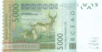 Senegal - 5.000  Francs (#717Kv_UNC)