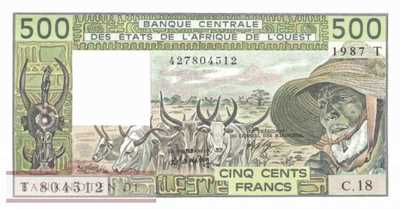 Togo - 500  Francs (#806Tj_UNC)