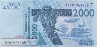 Togo - 2.000  Francs (#816Tf_UNC)