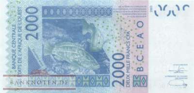 Togo - 2.000  Francs (#816Tv_UNC)