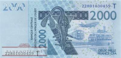 Togo - 2.000  Francs (#816Tv_UNC)