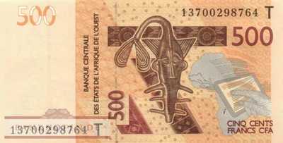 Togo - 500  Francs (#819Tb_UNC)