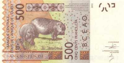 Togo - 500  Francs (#819Tc_UNC)