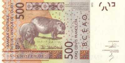 Togo - 500  Francs (#819Tf_UNC)