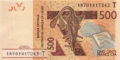 Togo - 500  Francs (#819Tg_UNC)