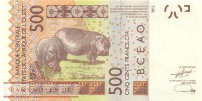 Togo - 500  Francs (#819Tl_UNC)