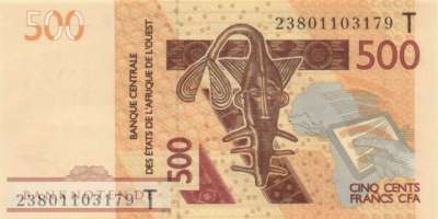 Togo - 500  Francs (#819Tl_UNC)