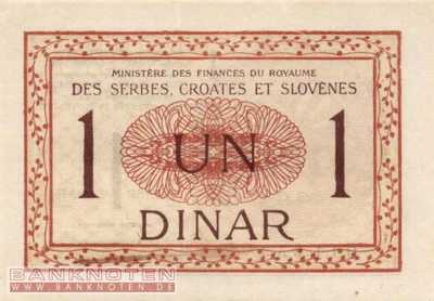Yugoslavia - 1  Dinar (#012_AU)