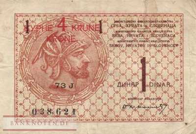 Jugoslawien - 4  Kronen on 1 Dinar (#015_F)