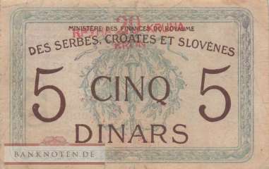 Jugoslawien - 20  Kronen on 5 Dinar (#016a_VG)