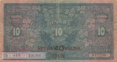 Jugoslawien - 40  Kronen on 10 Dinara (#017_VG)