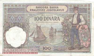 Jugoslawien - 100 Dinara (#027b_VF)