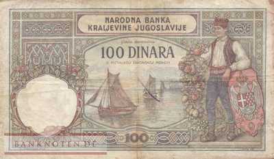 Yugoslavia - 100 Dinara (#027b_VG)