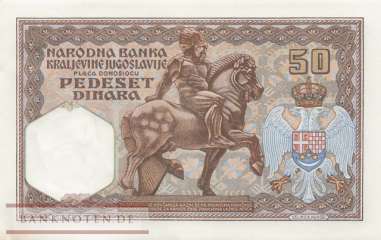 Jugoslawien - 50  Dinara (#028_AU)