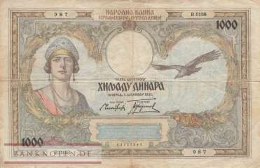 Yugoslavia - 1.000  Dinara (#029_VG)