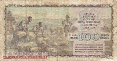 Yugoslavia - 100  Dinara (#068_VG)