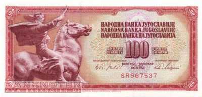 Yugoslavia - 100  Dinara (#080b_UNC)
