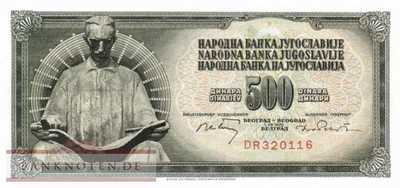 Yugoslavia - 500  Dinara (#084a_UNC)