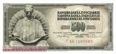 Jugoslawien - 500  Dinara (#084b_UNC)