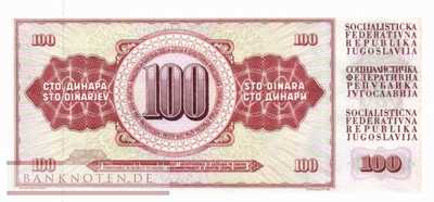 Yugoslavia - 100  Dinara - Replacement (#090bR_UNC)