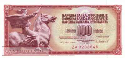 Yugoslavia - 100  Dinara - Replacement (#090bR_UNC)