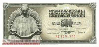 Jugoslawien - 500  Dinara (#091b_UNC)