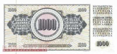Jugoslawien - 1.000  Dinara (#092a_UNC)