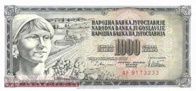Yugoslavia - 1.000  Dinara (#092a_UNC)