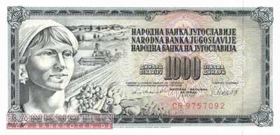 Yugoslavia - 1.000  Dinara (#092d_UNC)