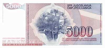 Yugoslavia - 5.000  Dinara (#093a_UNC)