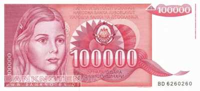Yugoslavia - 100.000  Dinara (#097_UNC)
