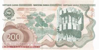 Yugoslavia - 200  Dinara (#102a_UNC)