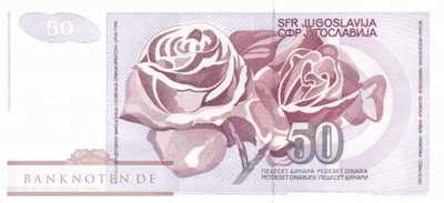 Jugoslawien - 50  Dinara - Ersatzbanknote (#104R_UNC)