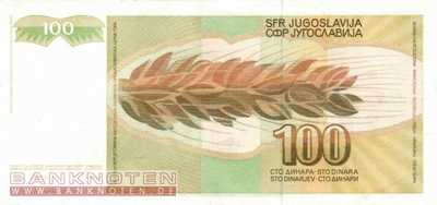 Yugoslavia - 100  Dinara (#105_VF)