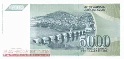 Yugoslavia - 5.000  Dinara - Replacement (#115R_UNC)