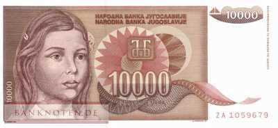 Jugoslawien - 10.000  Dinara - Ersatzbanknote (#116aR_UNC)
